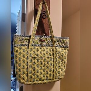 Vintage Vera Bradley Elephant Tote Yellow, Green, Blue